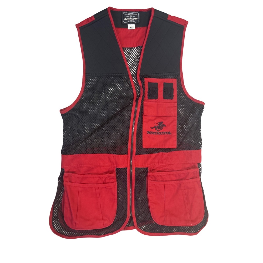 Winchester Rugged Sportsman Shooting Vest Medium Red Black Mesh WTA012 Hunting